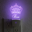 Crown Personalized Night Light Wall Plug