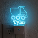 Dump Truck Personalized Night Light Wall Plug