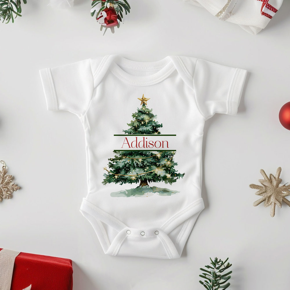 Personalized Christmas Baby Onesie