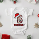 Christmas Monogram Personalized Christmas Baby Onesie