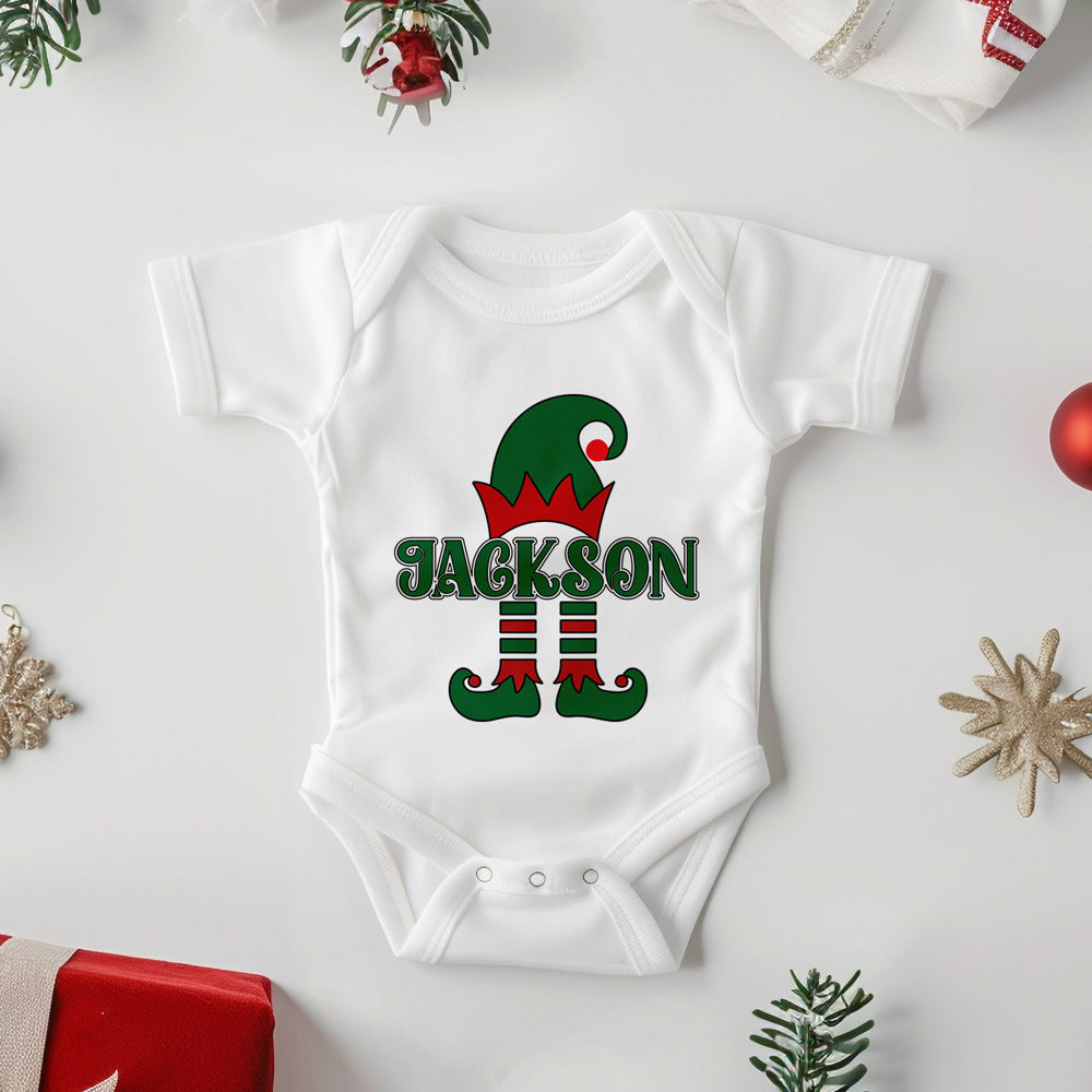 Personalized Christmas Baby Onesie