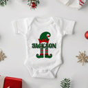 Elf Personalized Christmas Baby Onesie