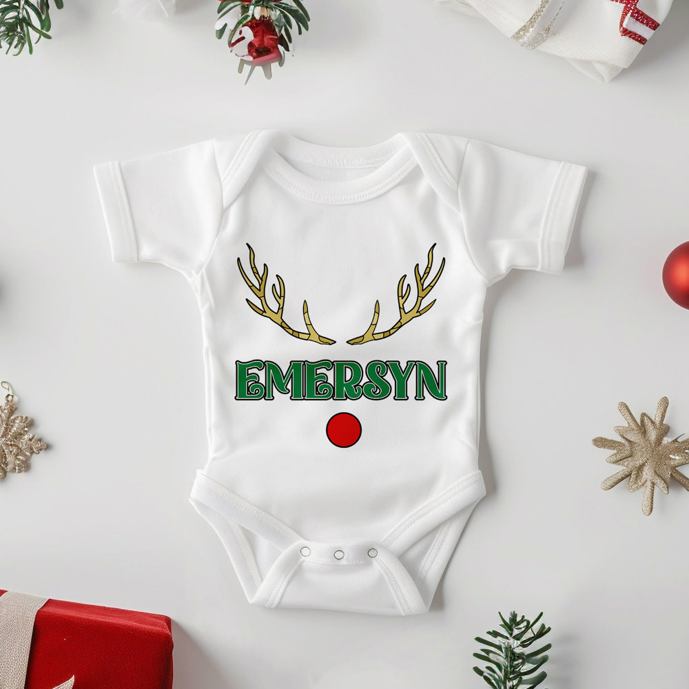 Personalized Christmas Baby Onesie