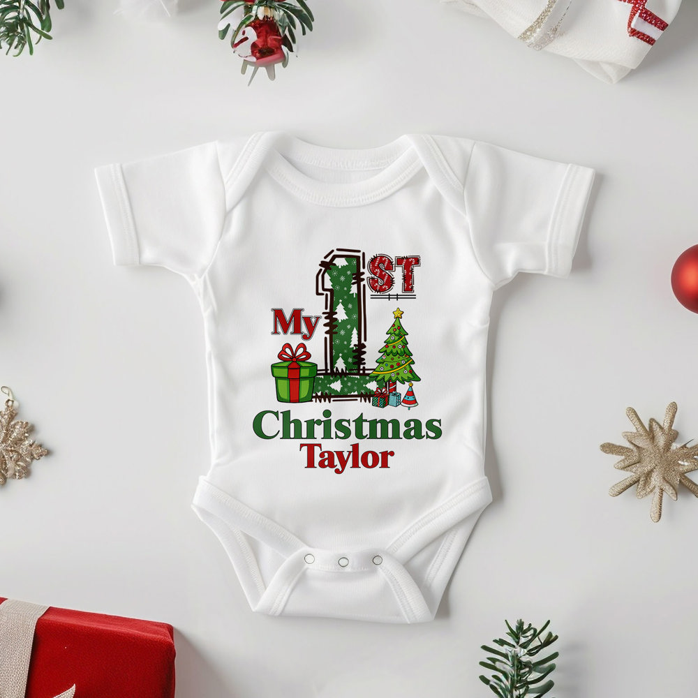 Personalized Christmas Baby Onesie