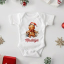 Gingerbread Personalized Christmas Baby Onesie