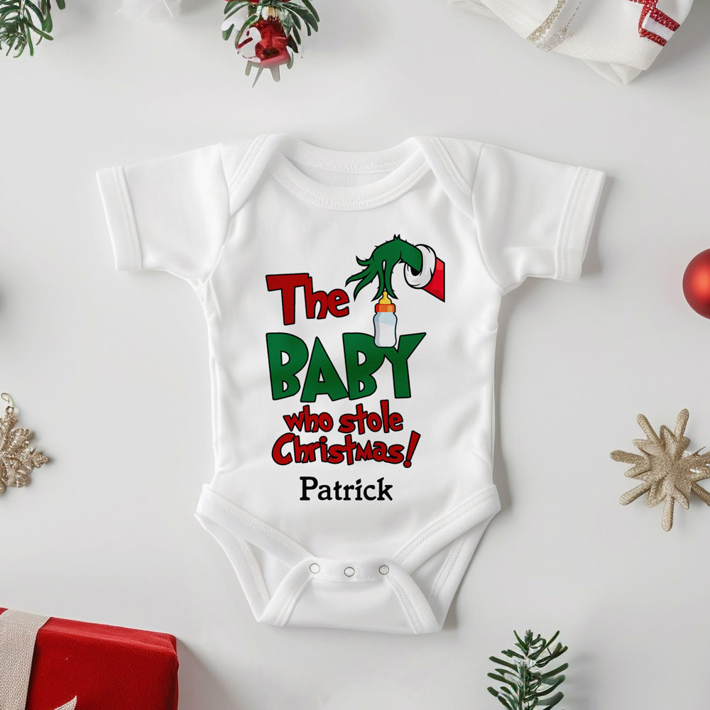 Personalized Christmas Baby Onesie