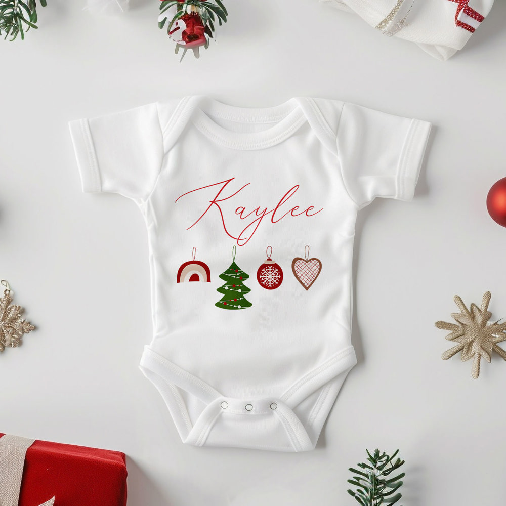 Personalized Christmas Baby Onesie