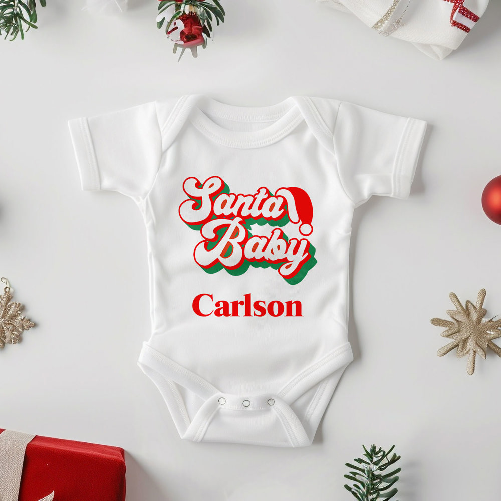 Personalized Christmas Baby Onesie