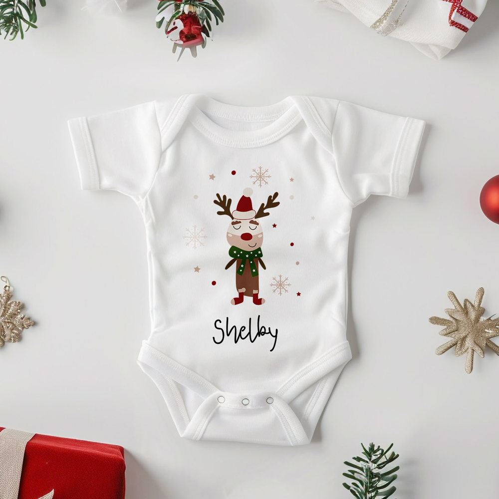 Personalized Christmas Baby Onesie