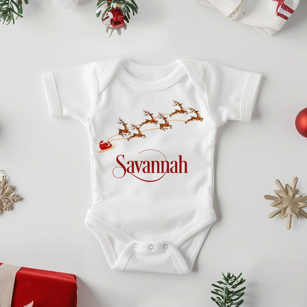 Personalized Christmas Baby Onesie