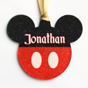 Mouse Ears - Boy Personalized Christmas Ornaments