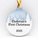 Blue Trees Personalized Christmas Ornaments