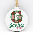 Garrison Personalized Christmas Ornaments