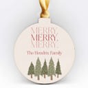 Merry Merry Merry Personalized Christmas Ornaments