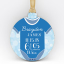 Blue Baby Onesie Personalized Christmas Ornaments