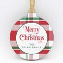 Christmas Plaid Personalized Christmas Ornaments