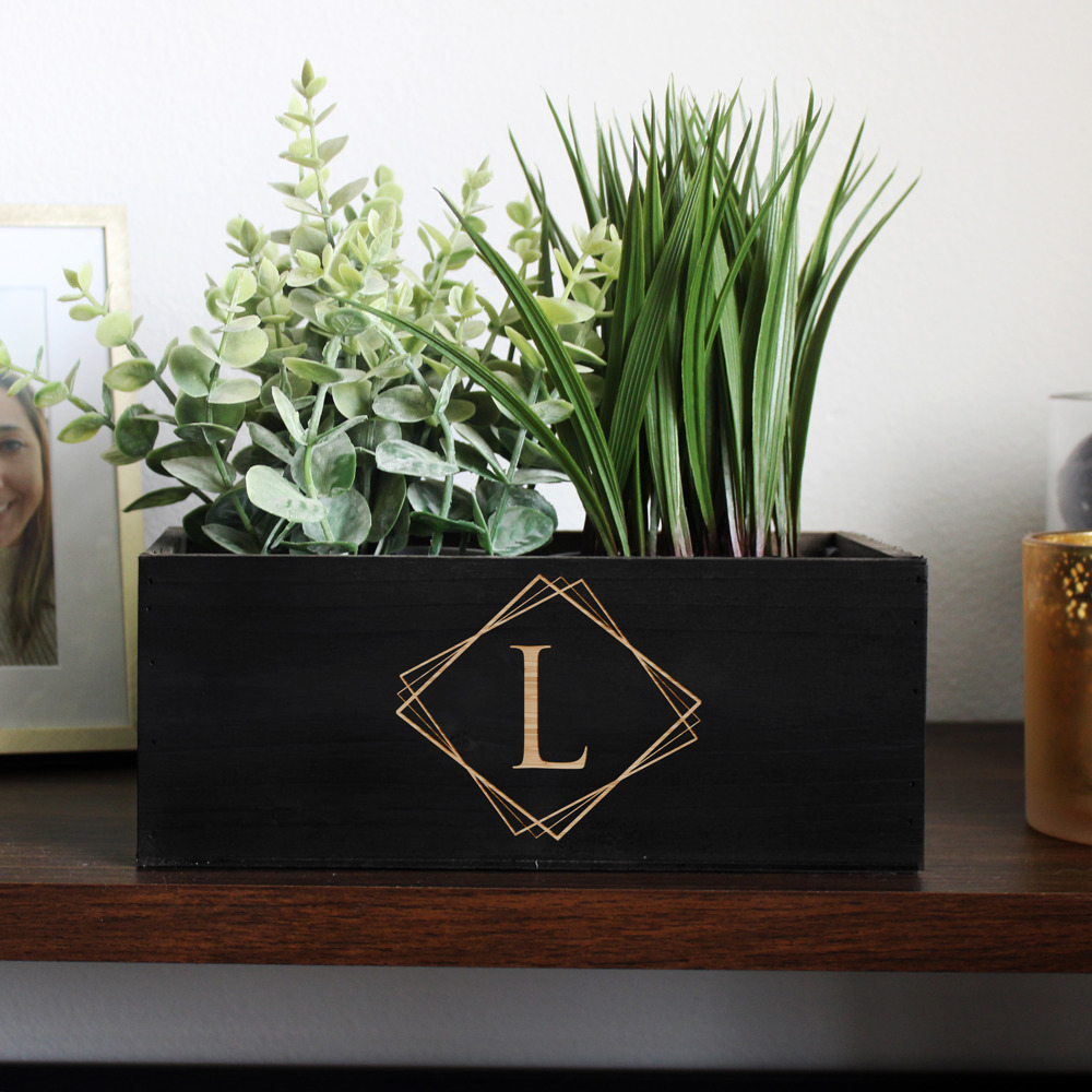 Personalized Wood Planter Box