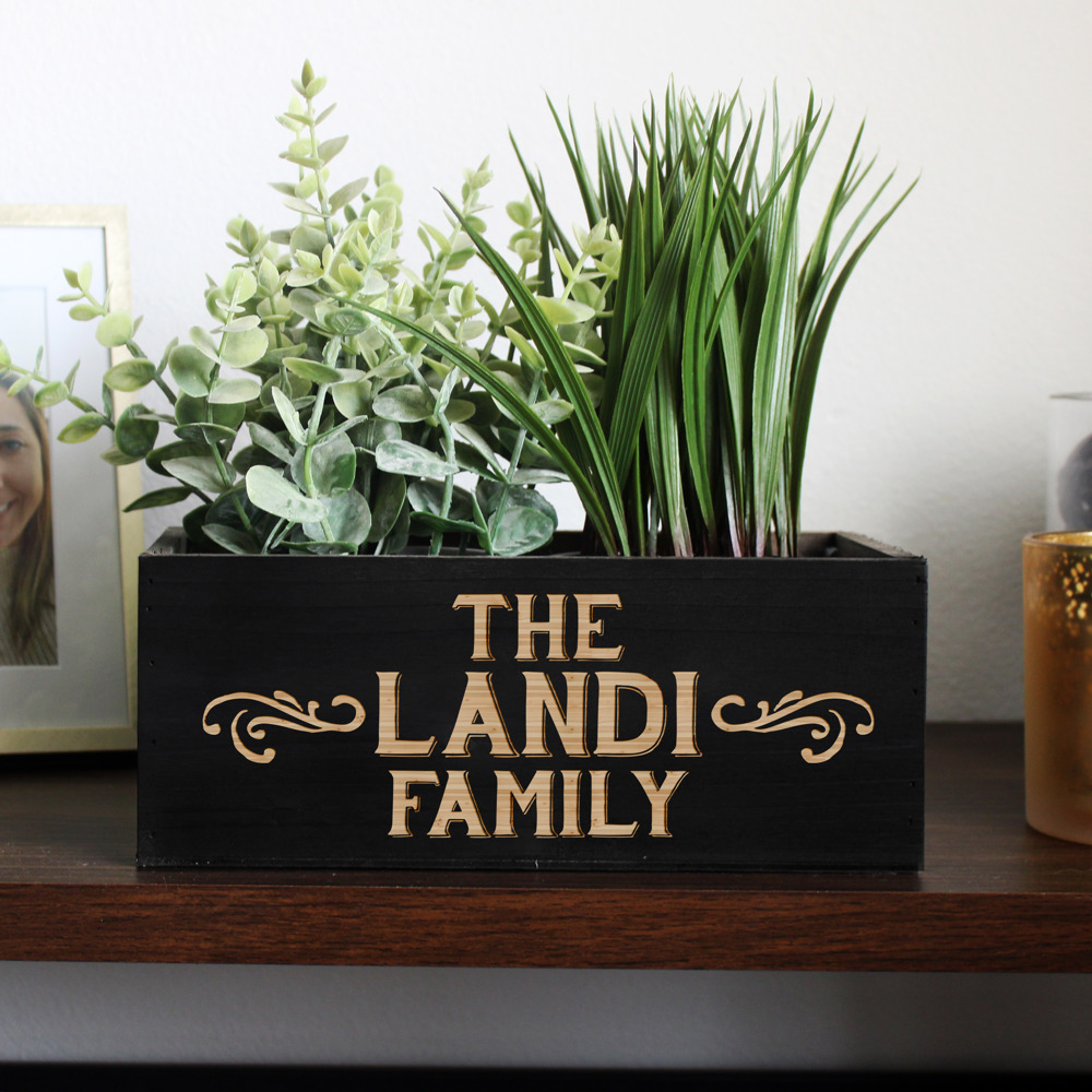 Personalized Wood Planter Box