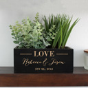 Rebecca & Jason Personalized Wood Planter Box