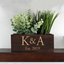 K & A Personalized Wood Planter Box