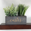 Carter Personalized Wood Planter Box