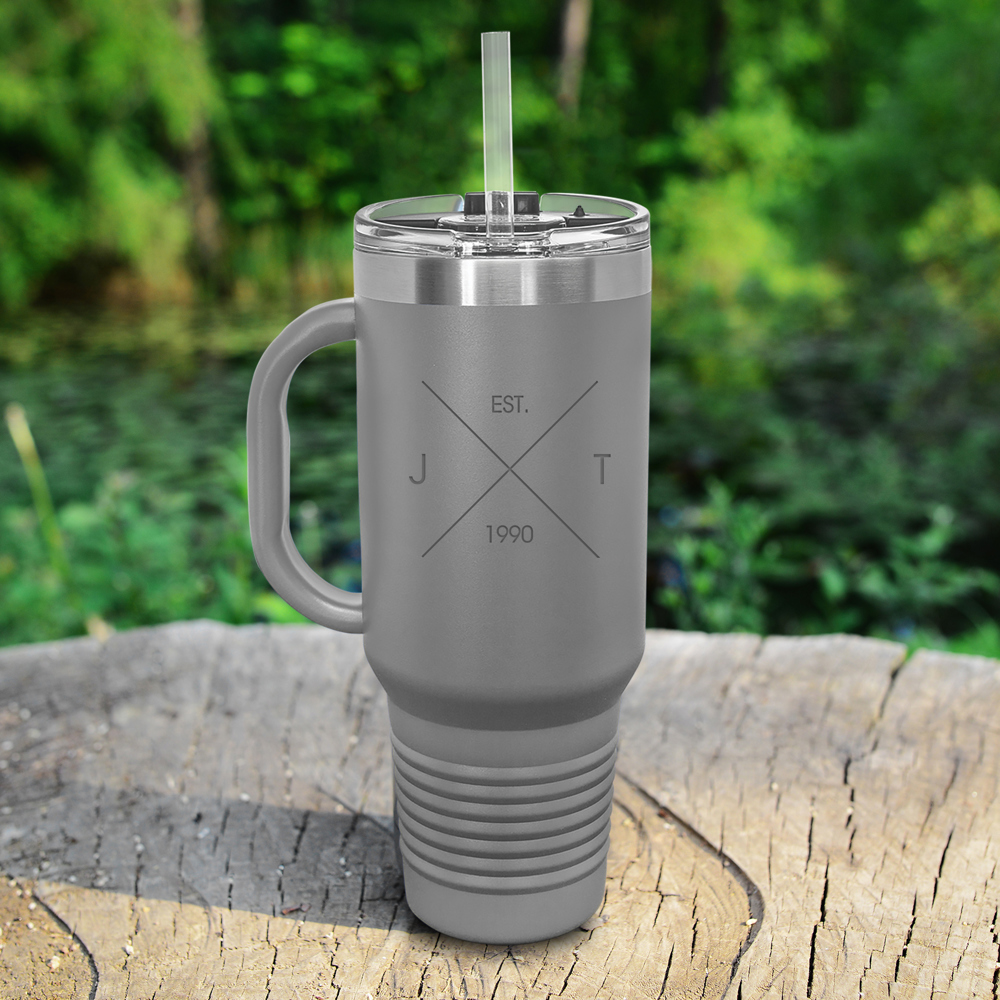 Personalized Metal 40 oz Tumbler with Straw