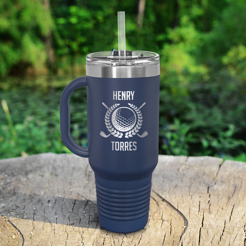 Personalized Metal 40 oz Tumbler with Straw