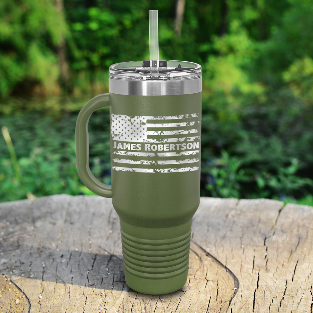 Personalized Metal 40 oz Tumbler with Straw