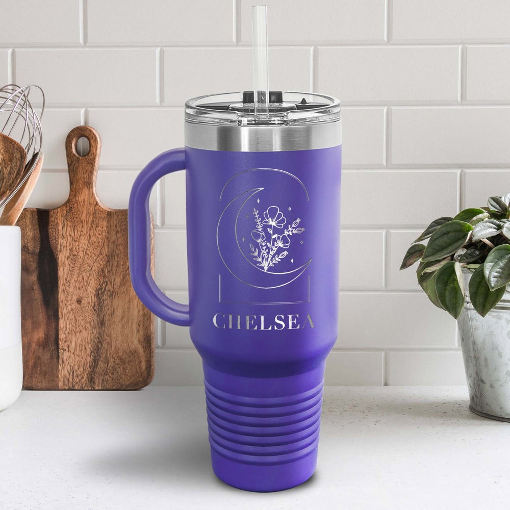 Personalized Metal 40 oz Tumbler with Straw