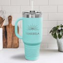 Maribela Personalized Metal 40 oz Tumbler with Straw