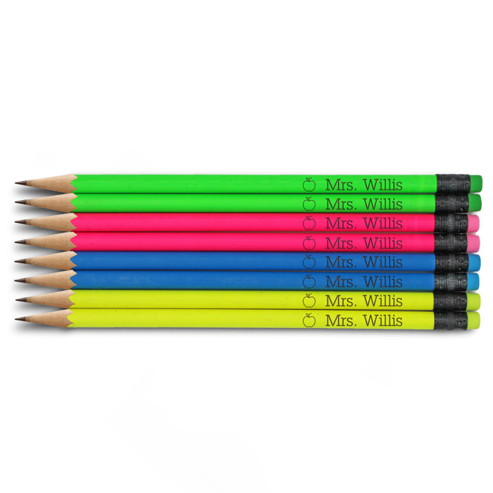 Personalized Neone Pencils | Set of 8