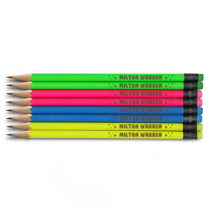 Personalized Neone Pencils | Set of 8