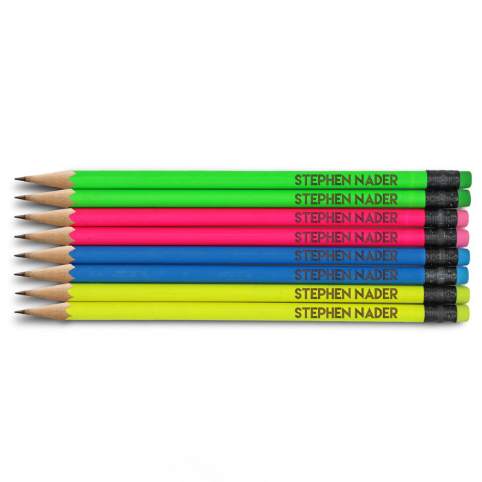 Personalized Neone Pencils | Set of 8