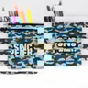 Blue Camo Personalized Pencil Bags