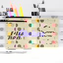 Polka Dot Personalized Pencil Bags