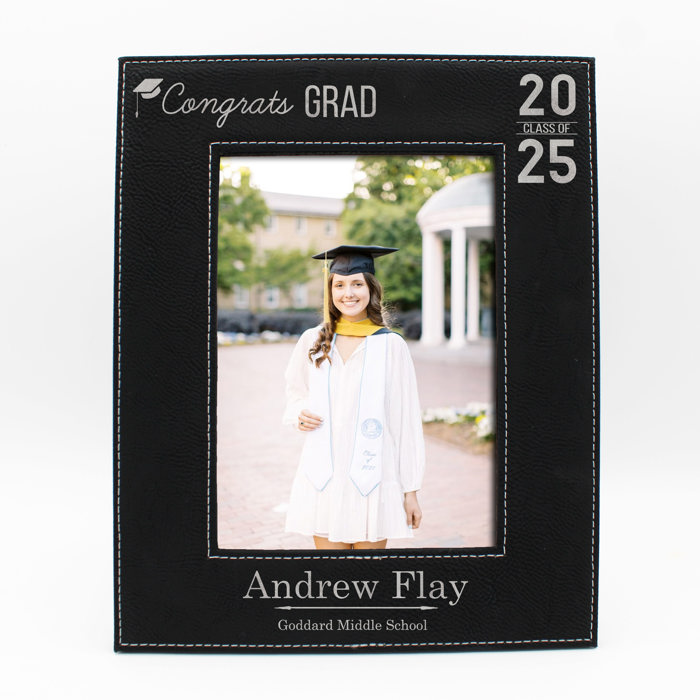 Personalized Leather Graduation Picture Frame