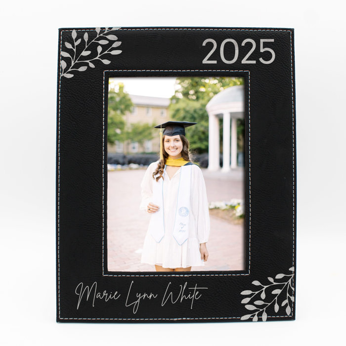Personalized Leather Graduation Picture Frame