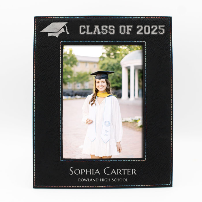 Personalized Leather Graduation Picture Frame