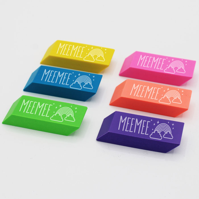 Personalized Neon Erasers Set of 6