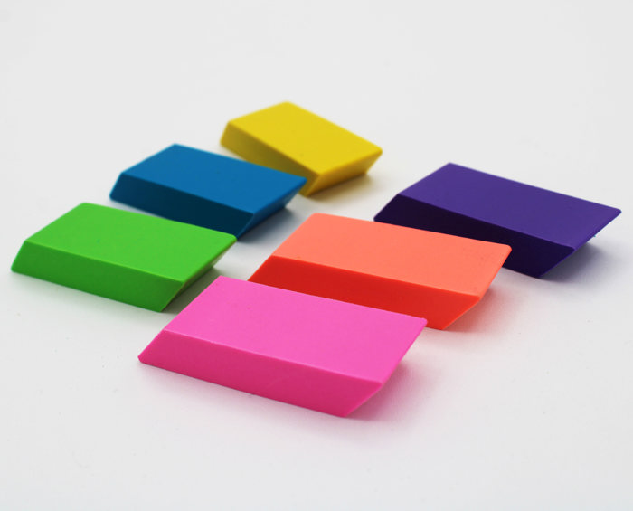 Personalized Neon Erasers Set of 6