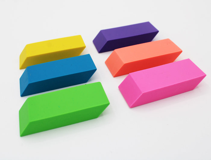 Personalized Neon Erasers Set of 6