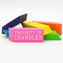 Property of Chandler Personalized Neon Erasers Set of 6