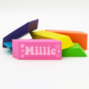 Flower Personalized Neon Erasers Set of 6