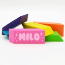 Stars Personalized Neon Erasers Set of 6