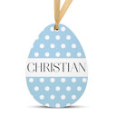 Blue Dots Personalized Easter Basket Tags