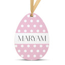 Pink Dots Personalized Easter Basket Tags