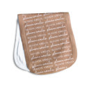 Taupe Personalized Baby Burp Cloth