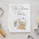 Polar Bear Personalized Christmas Tea Towels