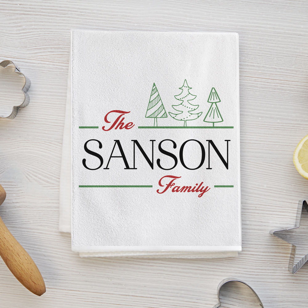 Personalized Christmas Tea Towels