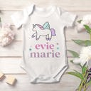 Unicorn 2 Personalized Baby Onesie